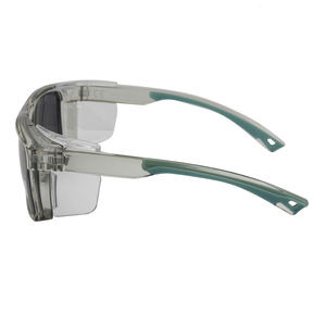 刻印された新しいデザインのフラットレンズスクエアアンチドロップバックルとラバーインサートレッグ処方サイドシールド保護安全メガネ - Product Image 3