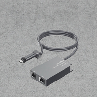 Adaptateur Ethernet Starlink Gen 2 à 2 ports RJ45, vitesse 1 Gbps, contacts en cuivre, rectangulaire, pour internet satellite - 2 appareils simultanément