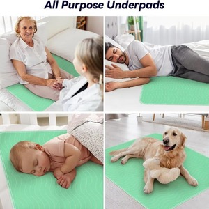 OLF Washable and Reusable Incontinence Pad with Strap Handles Bedding Mat Washable Underpad 60 Cloth Non Woven Fabric - Product Image 6