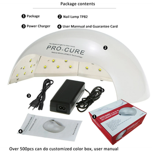 Luz UV LED inalámbrica para uñas, 72W, ajustable, 36W/72W, lámpara de Gel ABS, fuente de alimentación eléctrica, enchufe de EE. UU., Material plástico - Product Image 3