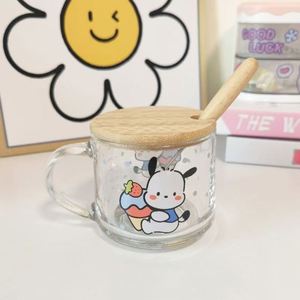 แก้วน้ำแก้วใสลายปลาแบบใหม่ แก้วบอโรซิลิเกต ดีไซน์มินิมอล สำหรับกาแฟ นม น้ำ ใช้ในออฟฟิศ - Product Image 3