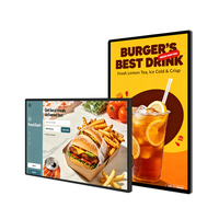 Papan Menu Komersial LCD Digital Signage 500-2000nits Dengan Perangkat Lunak CMS untuk Restoran Tempat Umum Grosir Massal