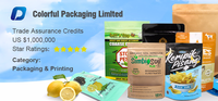 Hot Sale Customized Colorful Gravure Printing 50g 100g 250g 500g Coffee Bean Snack Packaging Valve Stand up Pouch