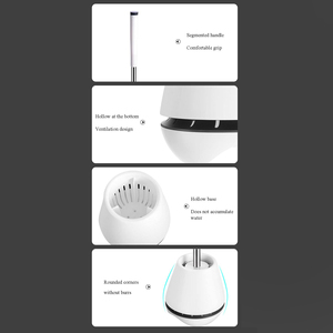 Cepillo de Limpieza para Inodoro de Silicona Suave TPR, Precio de Fábrica, con Soporte - Product Image 3