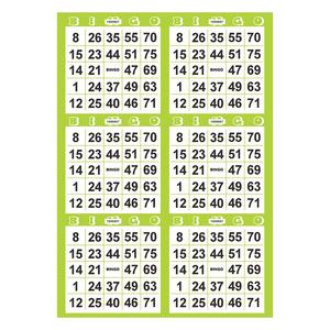 빙고 카드 세트 직접 도매 맞춤형 재활용 용지 15 색 75 볼 클래식 게임 플레이 - Product Image 4