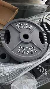 Prix de gros Nouveauté Gris Noir Peint Fonte Haltère Poids Plaque Haltère 2kg à 60kg - Product Image 2