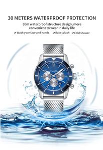 Reloj Deportivo de Lujo para Hombre, Mecánico Japonés, Fase Lunar, Analógico, Cristal, Luminoso, Correa de Cuero y Acero Inoxidable ME01, Ancho de 22 mm - Product Image 4