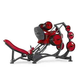 Gros 45 Degrés Jambe Formateur Gym Fitness Equipment Double Fonctionnelle Hack Squat Plaque Chargé Jambe Machine de Presse