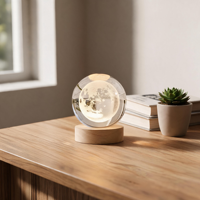 Enceintes Bluetooth portables pour fêtes, maison et bureau avec son haute fidélité et fonction d'annulation du bruit, lampe boule de cristal
