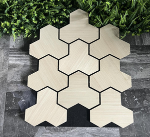 Panneau mural acoustique en bois Akupanel moderne décoratif en chêne naturel WPC MDF insonorisant imperméable ignifuge en <span class=keywords><strong>feutre</strong></span> <span class=keywords><strong>noir</strong></span> - Product Image 5
