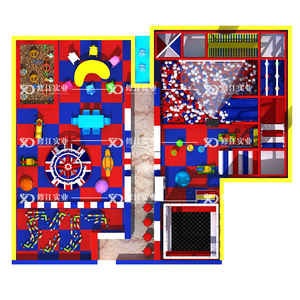 Grand parc <span class=keywords><strong>de</strong></span> jeux intérieur avec fosse à balles et structure en tissu pelucheux pour enfants <span class=keywords><strong>de</strong></span> 3 à 15 ans, garantie <span class=keywords><strong>de</strong></span> <span class=keywords><strong>2</strong></span> ans - Product Image 2