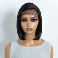 Perruque Synthétique REBECCA pour Fabricant, Vente en Gros, Perruques Synthétiques Pixie Bob Résistantes à la Chaleur Haute Température, Courtes