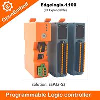 Panel de Control PLC Personalizado, Controlador PLC EdgeLogix-1100 de Doble Núcleo ESP32-S3, Carcasa de Aluminio y Plástico, 32 E/S RS485, Programación PLC