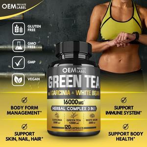 OEM kapsul teh hijau untuk pembersih usus besar detoks cepat bahan teh hijau untuk dewasa dengan Garcinia Cambogia - Product Image 4