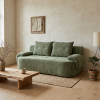 Canapé sectionnel confortable et pliable en mousse haute densité, idéal pour villa, deux places, écologique, durable, pour petit appartement