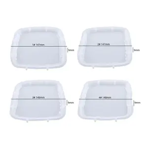 Molde de resina epoxi de cristal DIY, bandeja ovalada Irregular, posavasos, espejo, molde de silicona para Resina, plato de fruta, <span class=keywords><strong>disco</strong></span>, moldes de decoración del hogar - Product Image 6