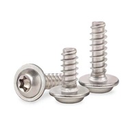 Vis autotaraudeuse ISO7380-2 Torx à tête bombée et bride, SS304, à entraînement hexalobulaire, à queue plate, à filetage intégré
