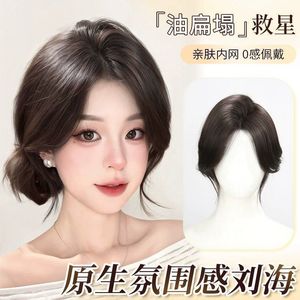 T Type 6*8 Hair Replacement For Women 25cm High <b>Temperature</b> Wire Hand Woven Toupee <b>Covers</b> Gray Hair - Product Image 3