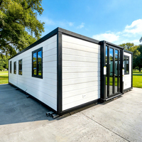 Maison conteneur modulaire extensible à 2 étages, empilable, 16 mm, résistante aux intempéries, 20, 30, 40 pieds, 3 chambres, moderne, galvanisée, type bungalow