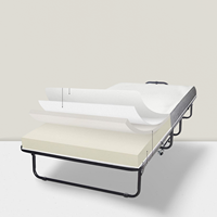 Lit pliant en métal sur roulettes, portable, Allemagne, pour hôtels, 90x200cm, pour adultes
