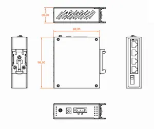 Oem תעשייתי poe מתג ye802.3af/ב phoe תעשייתי מתאים לסביבה קשה ip30