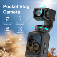 Caméra d'action portable haute définition 4K AT-M105, caméscope de poche avec stabilisateur pour vlog, prend en charge plusieurs langues