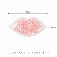 Compresse de gel froid réutilisable pour les lèvres, à double usage chaud et froid, compatible congélateur et micro-ondes, pour le soulagement de la douleur et de l'stress