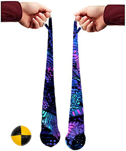 Diseño personalizado de cola larga Flick Ball calcetín Poi Wave Drag mano malabares - Product Image 3