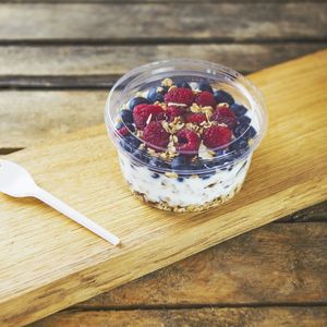 ถ้วยใส่โยเกิร์ตถ้วยข้าวโอ๊ตบดแบบกลมทำจากพลาสติกบรรจุอาหารย่อยสลายได้ทางชีวภาพแบบ100% - Product Image 4