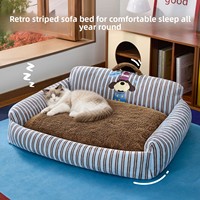 Canapé-lit pour chat et chien Nine Pets, coussin en mousse à mémoire de forme en flanelle amovible et lavable, chaud et apaisant pour l'automne et l'hiver, anti-anxiété, pour petits et moyens animaux