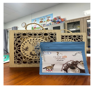 Vert brut transformé biologique 100% belette Robusta café vietnamien emballé en vrac gras aromatique riche saveur haricot entier - Product Image 6