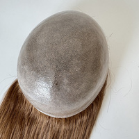 30 # 150% densité 100% vrais cheveux humains pleine base PU silicone peau mince intégration non transformé vierge Toupee Topper pour les femmes