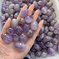 Vente directe usine Chine : Pierres d'améthyste non poreuses, éclats de pierres roulées, emballées individuellement, perles DIY pour colliers