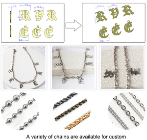 Cadena para Pantalones con Diseño de Letra, de Metal, Acero Inoxidable, Aleación, Estilo Hip Hop Rock, con Logotipo Personalizado, para Bolsillo de Pantalones, Jeans, para Hombre - Product Image 5