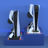 RGB-Lichtbasis für PS5 Slim Neuerscheinung Kühlventilator für Playstation 5 Konsole Mit Ladestation