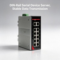 Gateway Modbus de 2 Puertos para Riel DIN, RS232 485 a Ethernet 10/100M, TCP UDP, Transferencia de Datos Estable, IP40