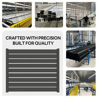 Panel de Cerca Perimetral de Aluminio, Cerca de Seguridad Comercial, Recubierta de Polvo, Resistente a la Oxidación, Tamaño Personalizado, Venta al Por Mayor Directa de Fábrica