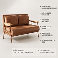 Canapé-lit en tissu technologique, dossier réglable, housse amovible et lavable, plusieurs tailles, fournisseur OEM VLranlife