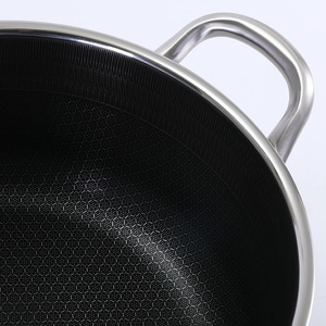 26cm Honeycomb Non Stick Revestimento Sopa Pote com Tampa De Vidro Cozinhar Panelas Caçarola para <span class=keywords><strong>Home</strong></span> Kitchen Suit para Todos os Tipos de Fogão - Product Image 4