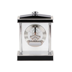 Black Piano Wood Antique <strong>Carriage</strong> <strong>Clock</strong> - Product Image 2