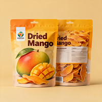 Sachets en plastique personnalisés avec logo pour snacks, mangues séchées, fruits secs, emballages alimentaires secs – Vente en gros