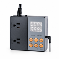 Contrôleur de température hydroponique intelligent Wi-Fi Mackay MKQ-T9WT 1875W, thermostat à double sortie pour serre et aquarium
