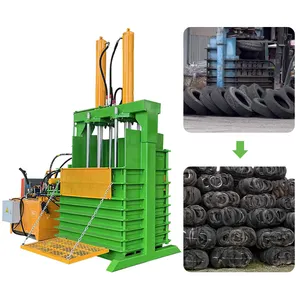 Manual or Semi-Automatic Waste Tyre Baler Machine