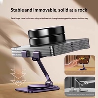 Support de téléphone MoJing entièrement métallique, rotatif à 360 degrés, avec texture amortissante, pliable, pour bureau et tableau de bord de voiture, support portable pour tablette et Blackberry