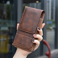 Sac de ceinture universel en cuir pour téléphone, avec clip de ceinture pour homme et sangle rotative à 360 degrés