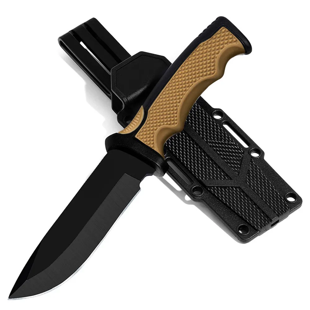 Wholesale Outdoor OEM Camping Hunting Facas Tactical Survival Combat Fixed Blade Knife With Kydex Sheath