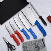 Ensemble de couteaux de cuisine professionnels pour boucher, couteaux en acier inoxydable pour désosser et fileter le poisson avec manche en PP, outils écologiques