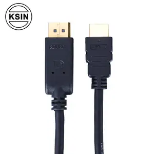 High Performance Plastic Molding Shell 1080p 4k30hz 4k60hz DP Displayport To HDMI Cable