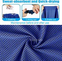 Toalla Deportiva Personalizada con Logotipo, Suave, Transpirable, Refrescante, Absorbente de Sudor, de Microfibra, de Secado Rápido, con Caja de Almacenamiento