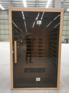 Sauna Interior de Madera Sólida de Hemlock Canadiense con Infrarrojos de Espectro Completo para <span class=keywords><strong>3</strong></span> Personas, Panel de Control con Altavoces, Alimentación por Enchufe de Vapor - Product Image 3